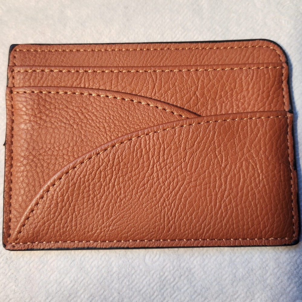 Universal Thread Brown Faux Patent Leather Cardholder